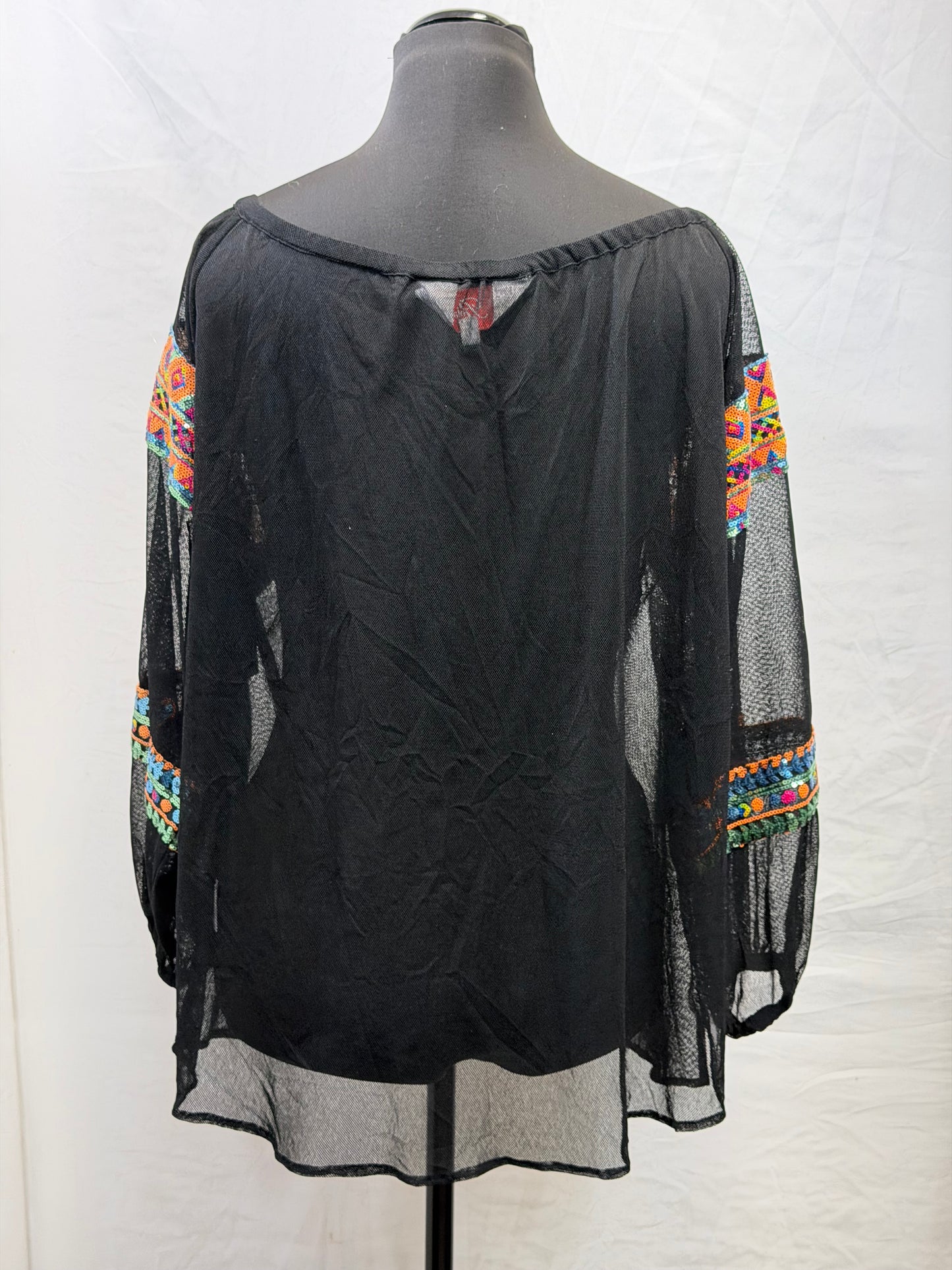 CF110-23 ROJA FLORAL/SEQ TOP M