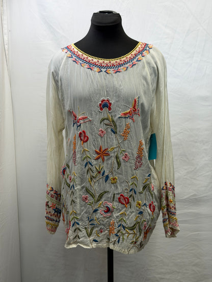 CF110-22 JOHNNY WAS BUTTERFLY TOP M
