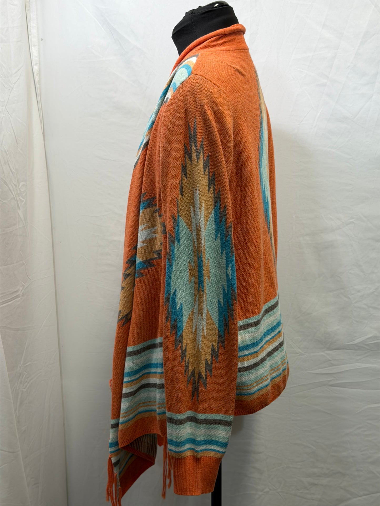 CF110-18 TASHA TURQ/ORANGE SWEATER M