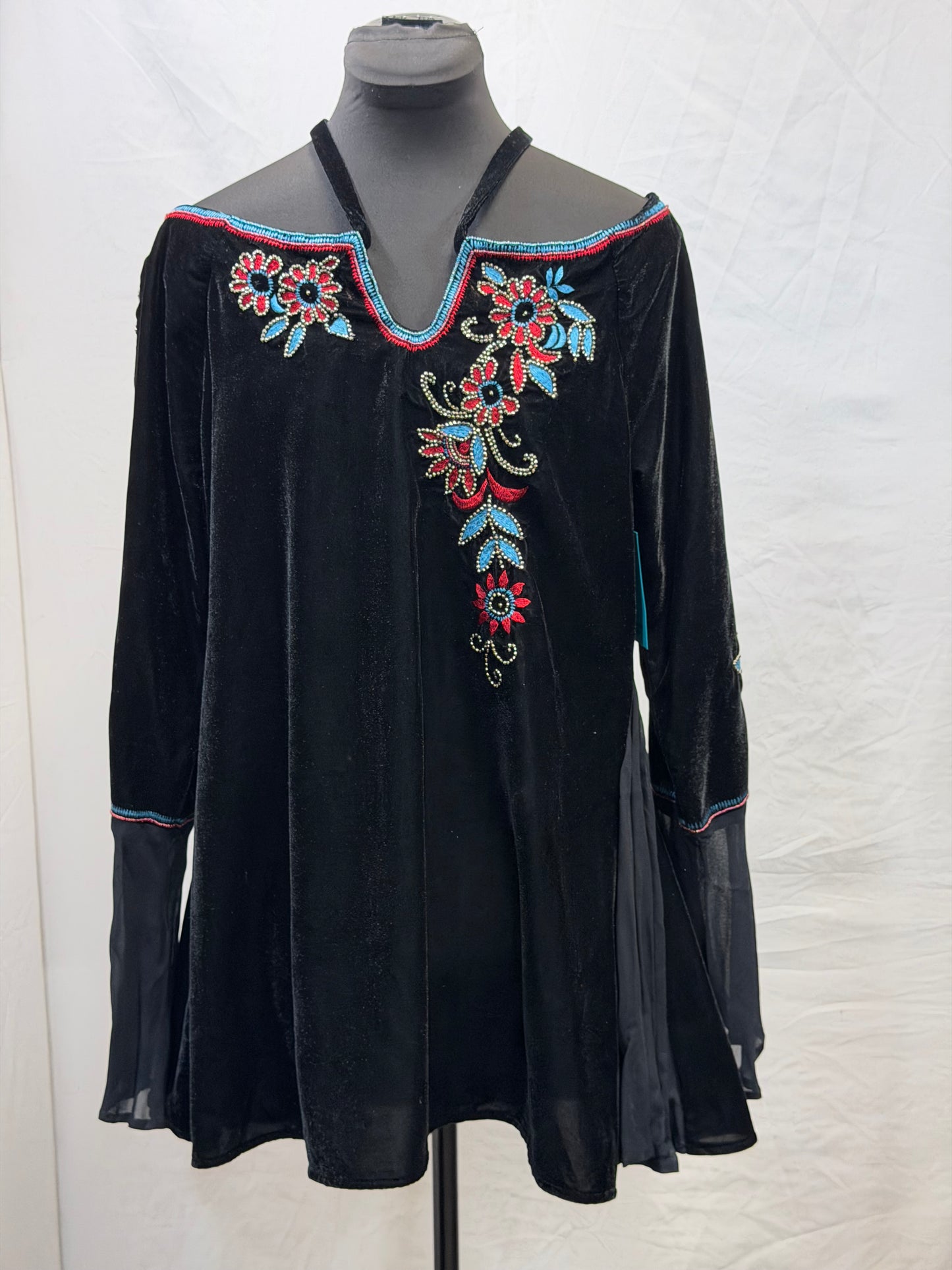 CF110-16 ROJA VELVET TUNIC L