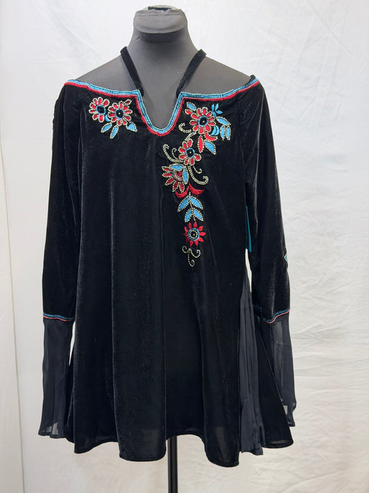 CF110-16 ROJA VELVET TUNIC L