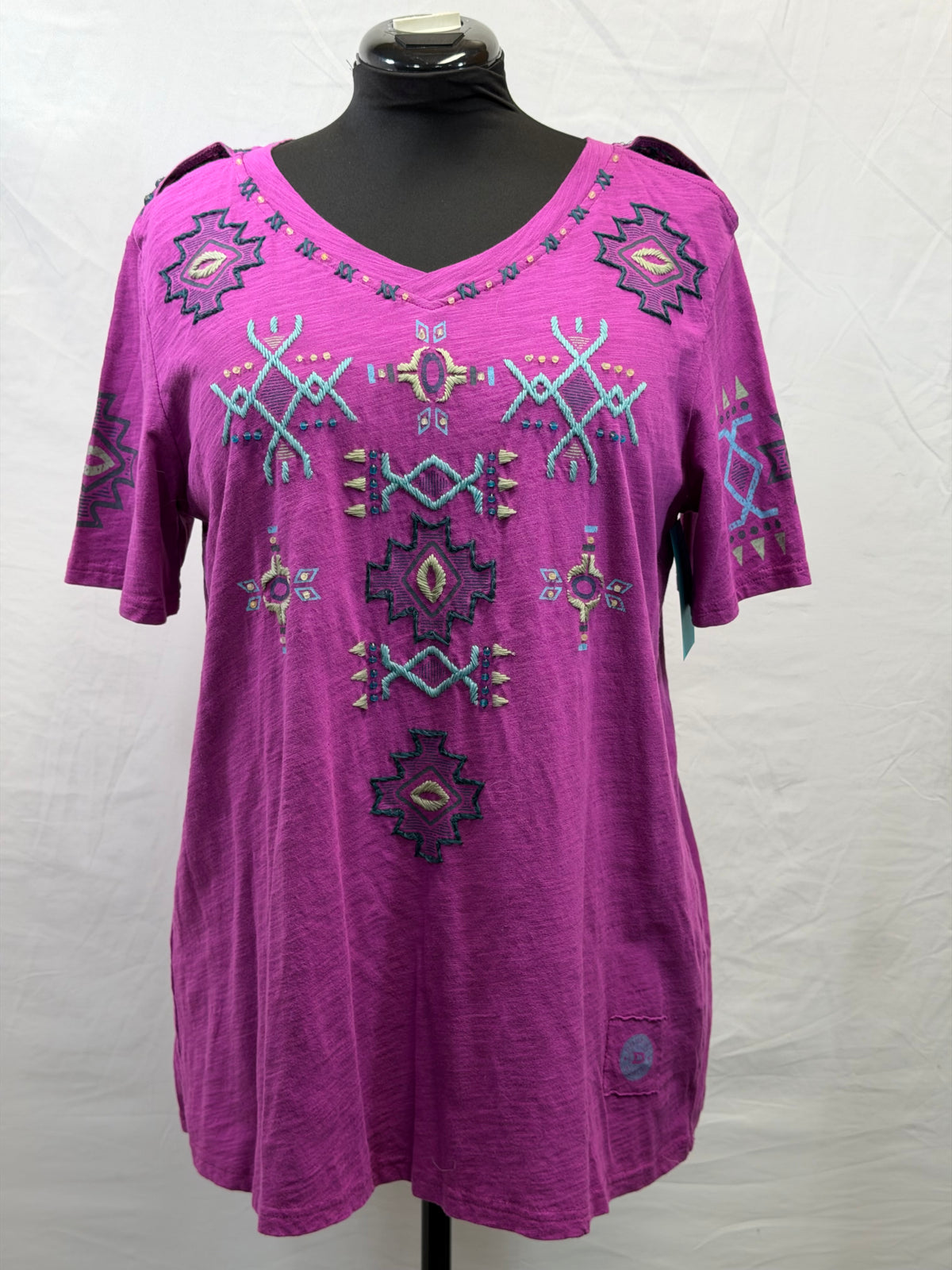 CF112-6 PINK COLD SHOULDER TOP L