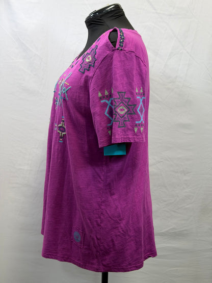 CF112-6 PINK COLD SHOULDER TOP L