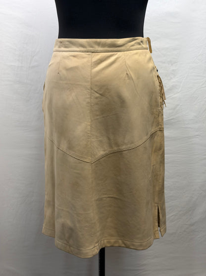 CF33-209 BONE LEATHER SKIRT 14