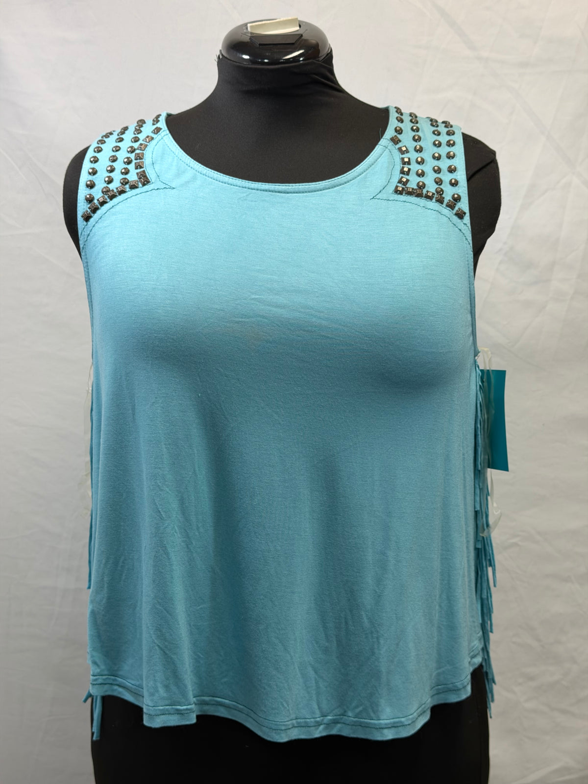 CF111-18 TURQ STUDDED SHOULDER TANK L