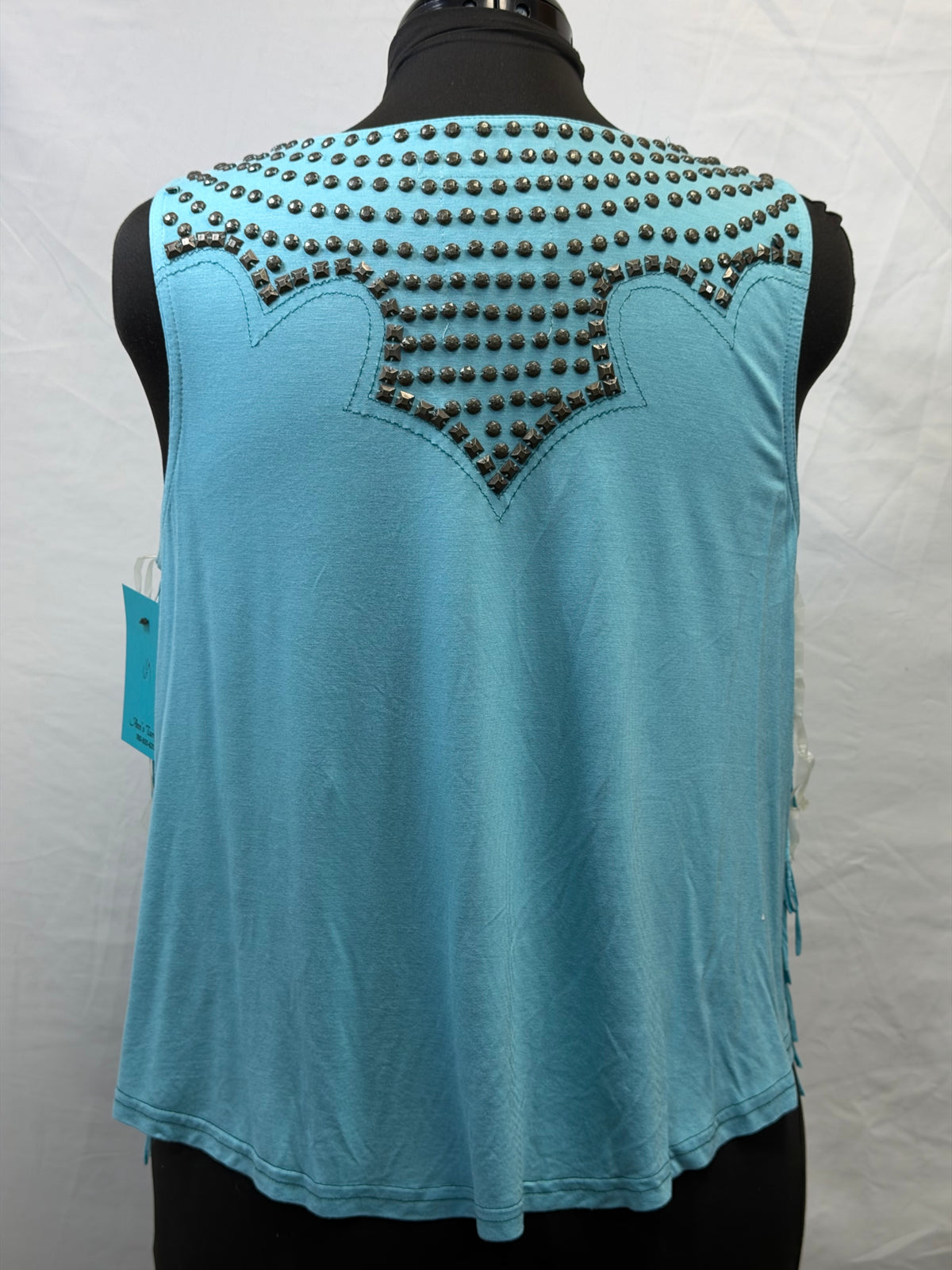CF111-18 TURQ STUDDED SHOULDER TANK L