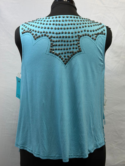 CF111-18 TURQ STUDDED SHOULDER TANK L