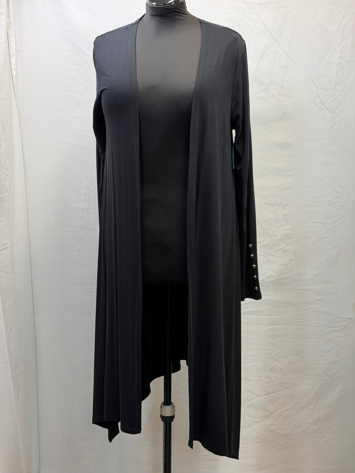CF111-21 LONG BLK KNIT CARDIGAN M