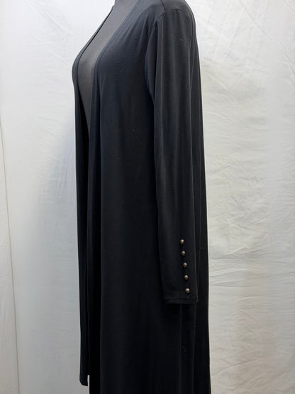 CF111-21 LONG BLK KNIT CARDIGAN M