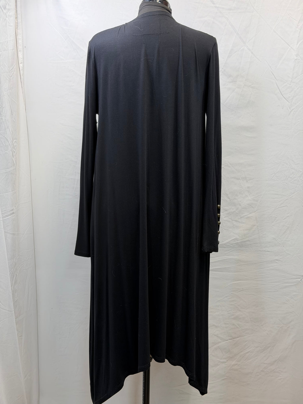 CF111-21 LONG BLK KNIT CARDIGAN M