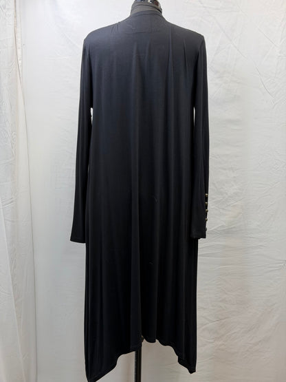 CF111-21 LONG BLK KNIT CARDIGAN M