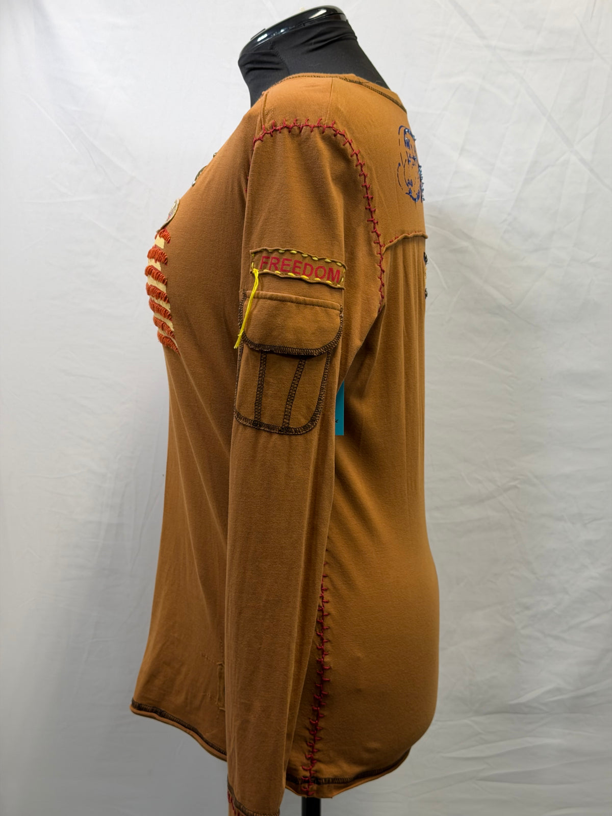 CF111-16 MUSTARD FLAG TOP L