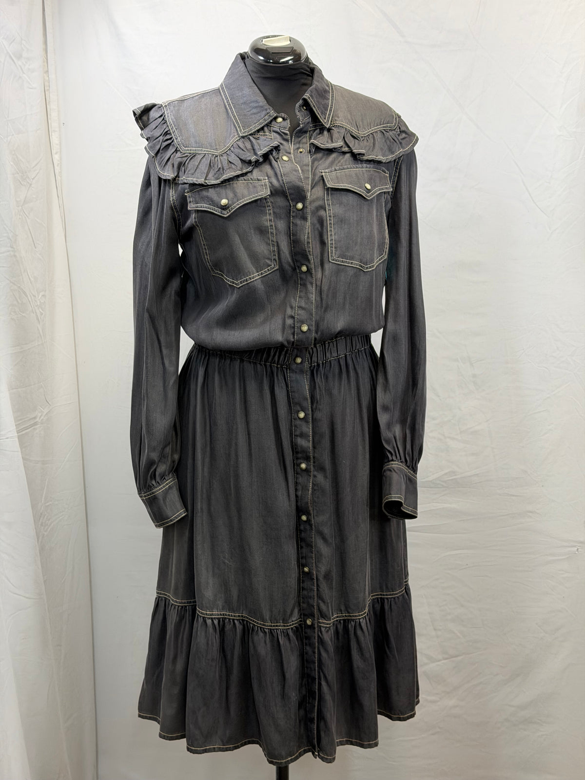 CF33-234 BLACK TENCEL DRESS XL