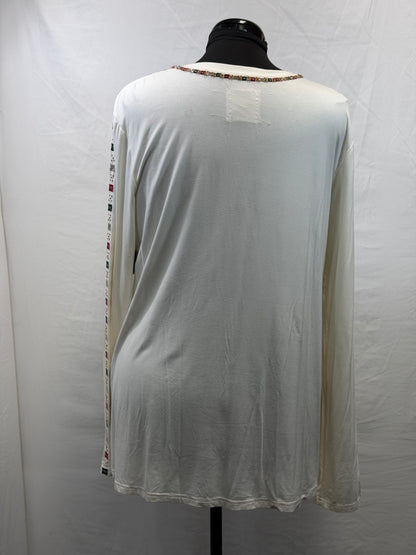 CF54-21 BONE LS TOP WITH SQUARE EMB L