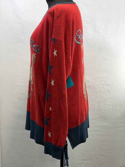 CF54-23 TASHA POLIZZI RODEO SWEATER L