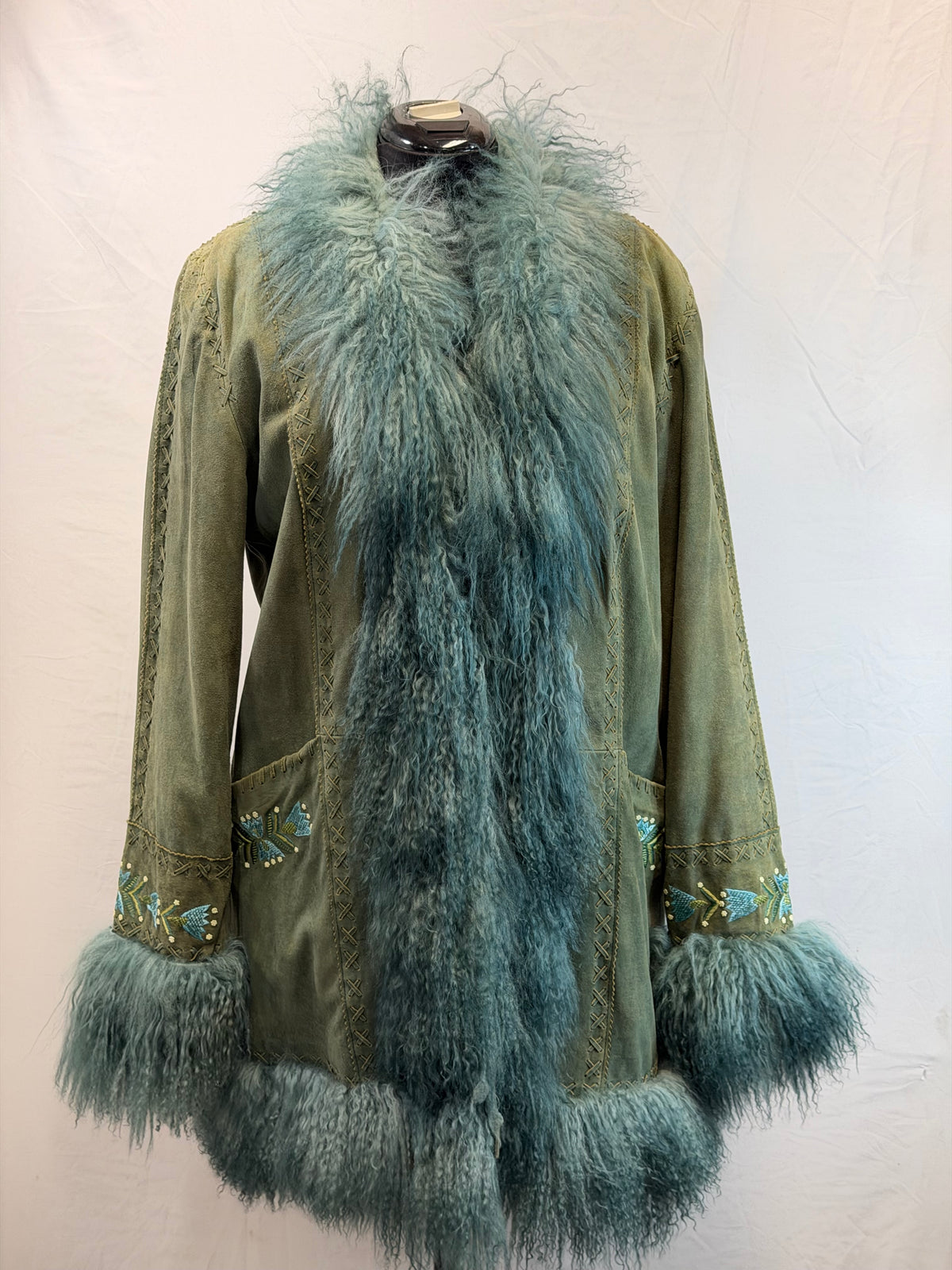 CF109-9 MOSS/LAMB SUEDE JACKET XL