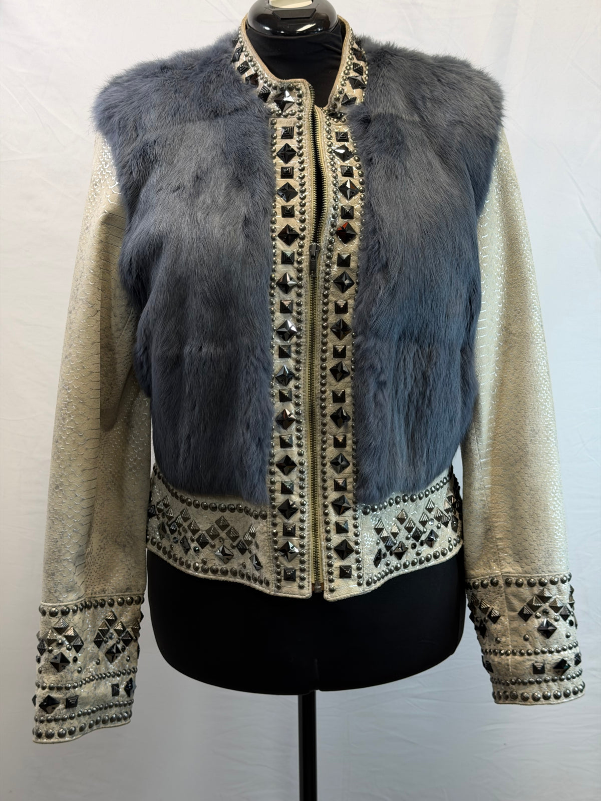 CF109-14 CREAM/GREY JACKET L
