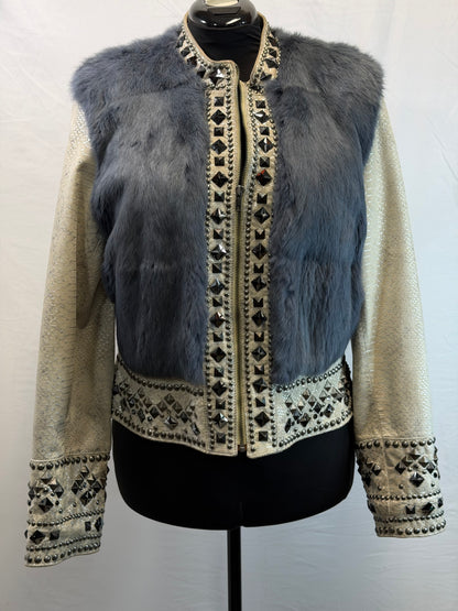 CF109-14 CREAM/GREY JACKET L