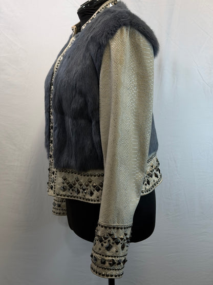 CF109-14 CREAM/GREY JACKET L