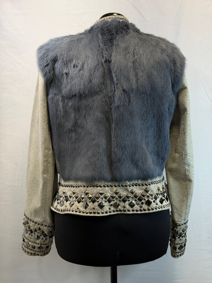 CF109-14 CREAM/GREY JACKET L