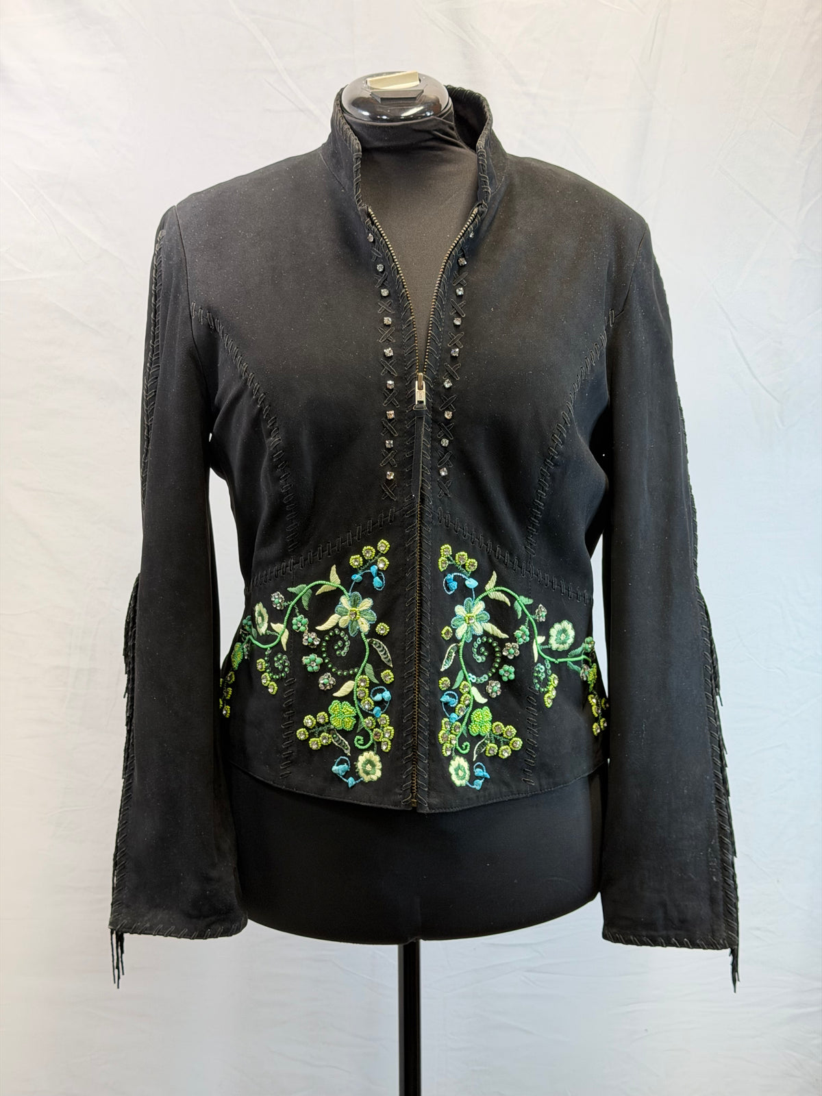 CF109-18 BLK SUEDE/TURQ STONE JACKET M