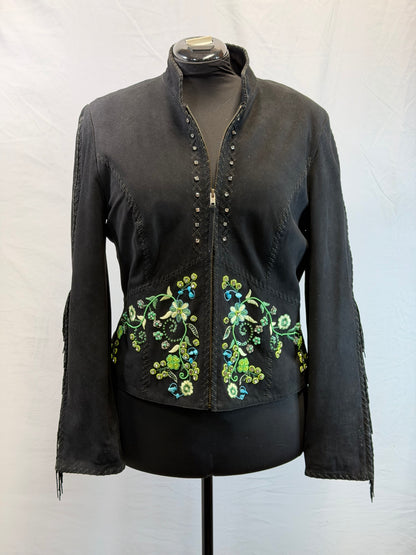 CF109-18 BLK SUEDE/TURQ STONE JACKET M