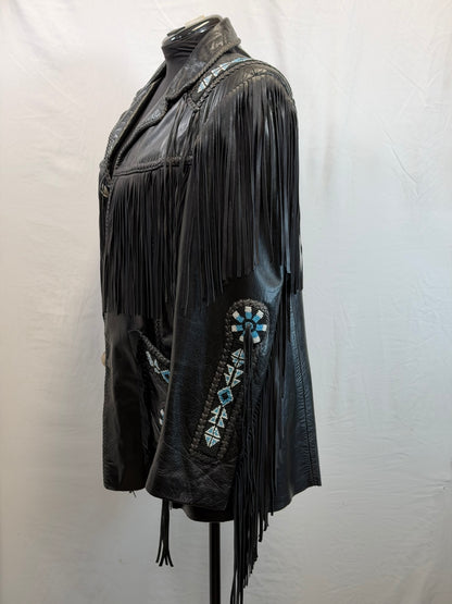 CF109-30 ARTURO BLK LEATHER JACKET 44