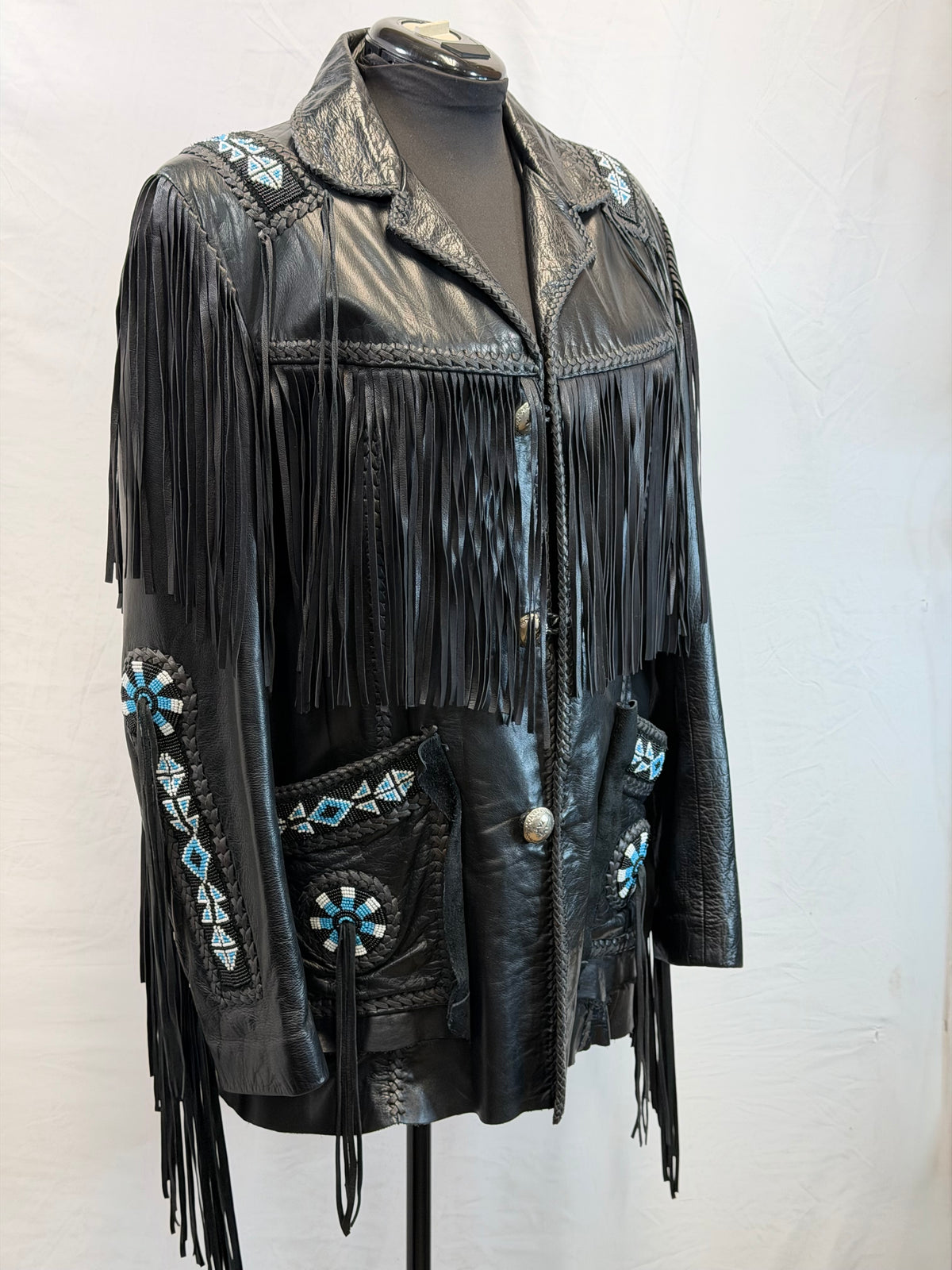 CF109-30 ARTURO BLK LEATHER JACKET 44