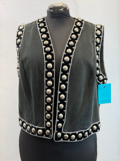 CF109-43 TENCEL/VELVET VEST L