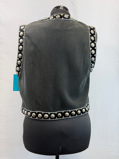 CF109-43 TENCEL/VELVET VEST L
