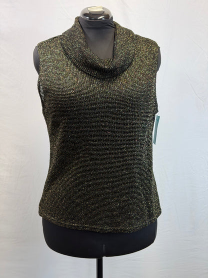 CF109-41 BRN COWL NECK TOP L
