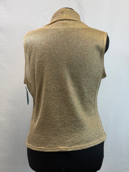 CF109-40 GOLD SVLS COWL NECK TOP L