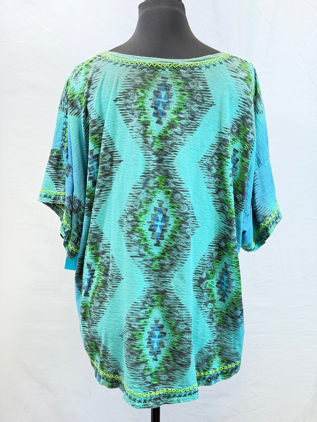 CF109-46 BLU/GRN SS TOP S