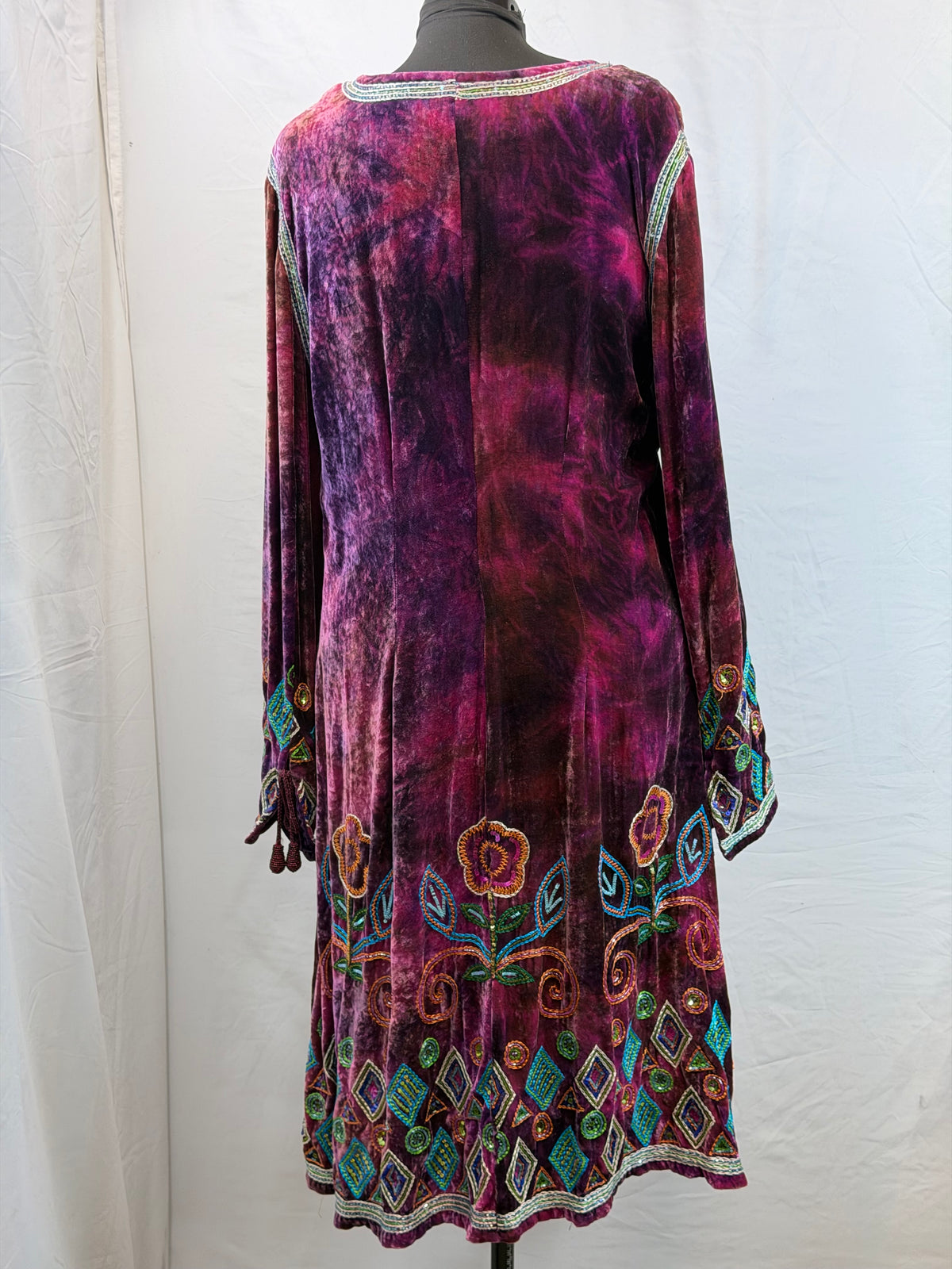 CF109-53 PURPLE VELVET DRESS L