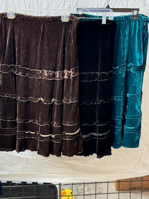 CF14-25 VELVET SKIRT-XL