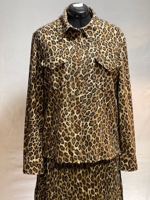 CF5-16 LEOPARD PRINT BLOUSE-XL