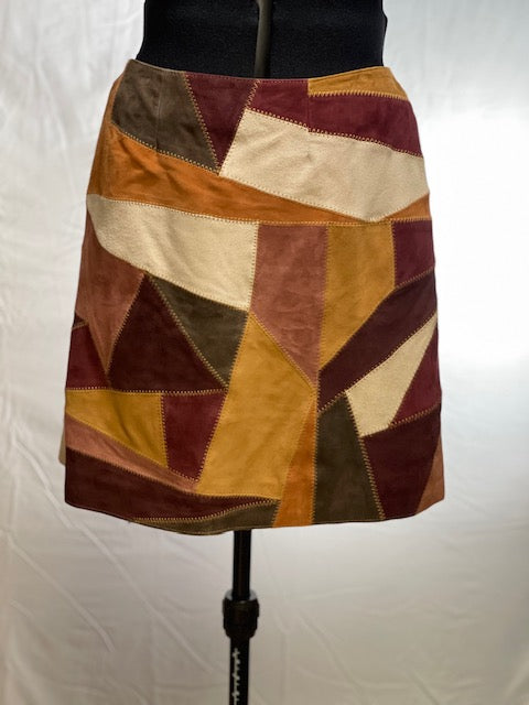 CF42-70 MULTI PATCH LEATHER SKIRT-S