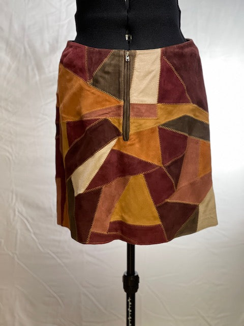CF42-70 MULTI PATCH LEATHER SKIRT-S