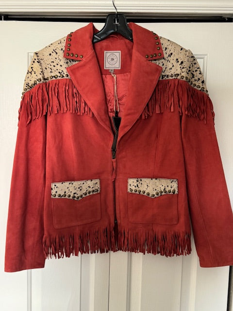 CF17-6 RED W/COWHIDE SHOULDERS-MED