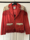 CF17-6 RED W/COWHIDE SHOULDERS-MED