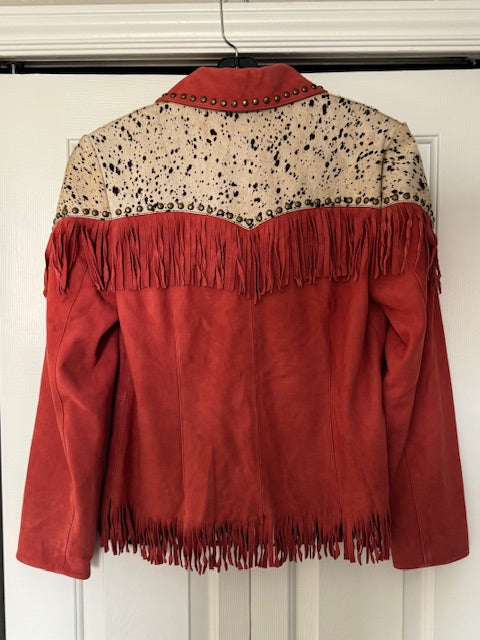 CF17-6 RED W/COWHIDE SHOULDERS-MED