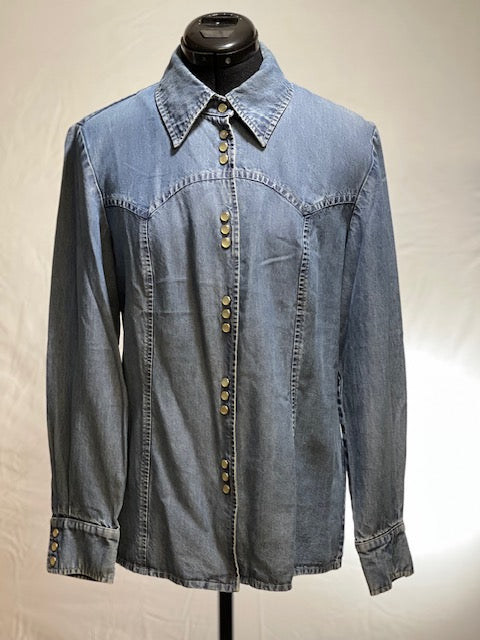 CF42-56 3-SNAP DENIM WORKSHIRT-S