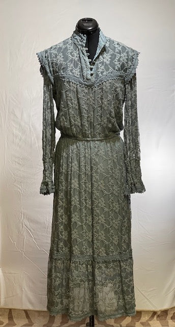 CF42-48 LITTLE MARY'S LACE DRESS-SLATE-S