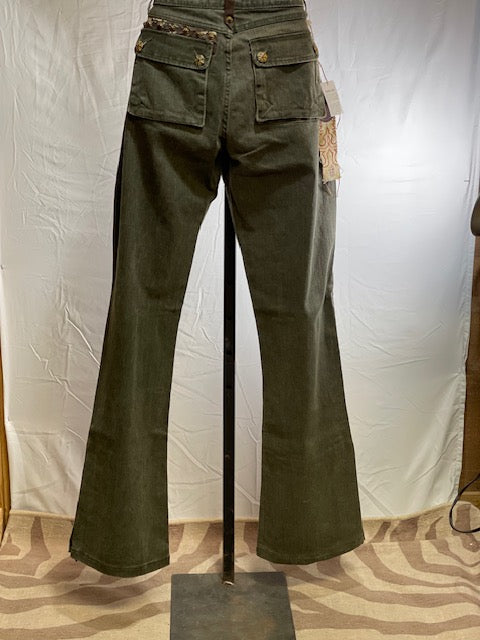 CF42-38 OLIVE DENIM W/LEATHER -8
