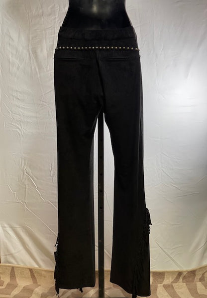 CF42-33 BLK ULTRA SUEDE PANT W/FRINGE 8