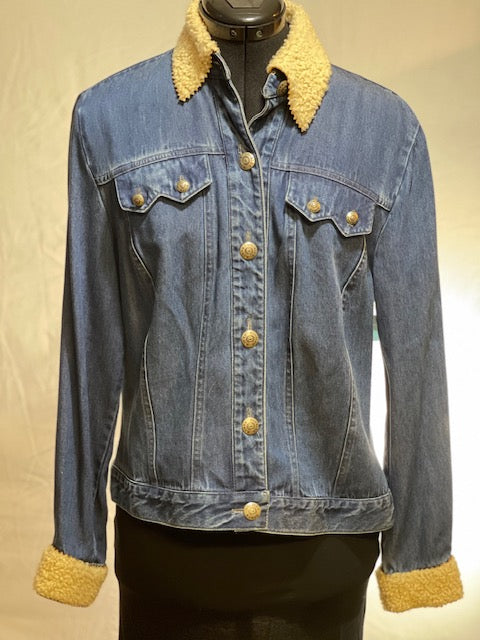 CF46-72 TENCEL JKT W/FUR COLLAR & CUFFS-XS