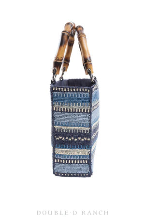 Indigo Bedroll Beaded Bag