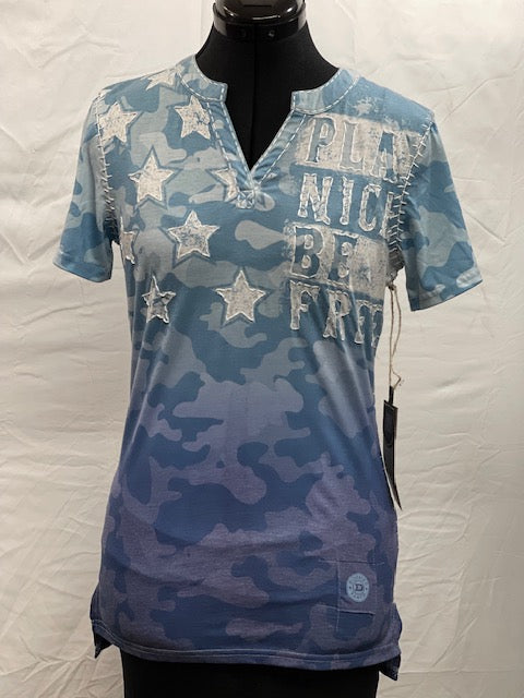 CF48-11 BLUE CAMO TOP-S