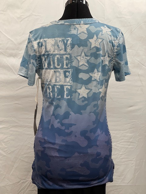 CF48-11 BLUE CAMO TOP-S
