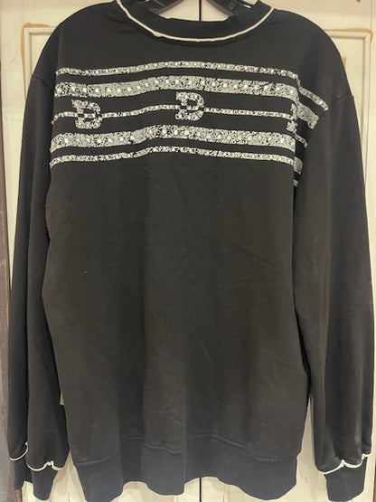 CF33-7 SWEATSHIRT W/STEER-BLK-MED